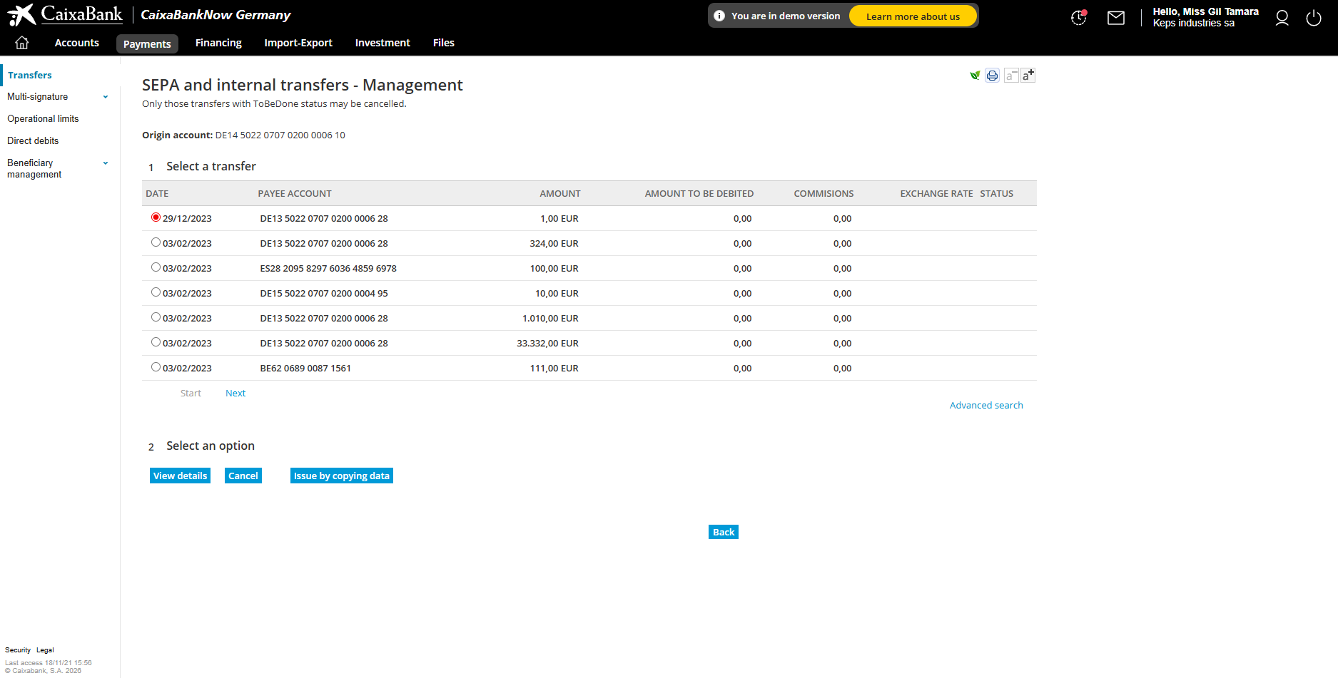 CaixaBankNow Dashboard